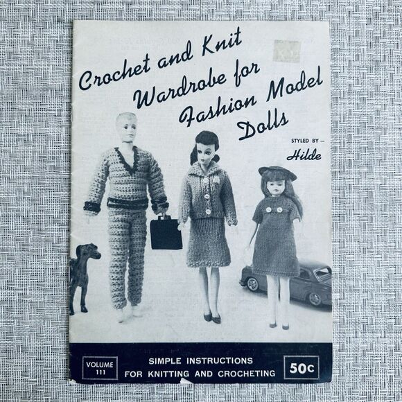Vintage 1965 Hilde Crochet And Knit Wardrobe For Fashion Model Barbie Dolls - Picture 1 of 5